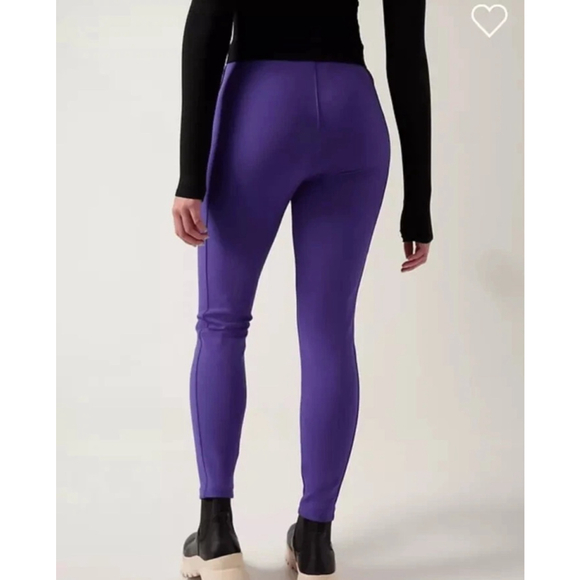 ATHLETA Glacier Snow Skinny High Rise Pant Blue Size 6 lined winter Soft Shell - Picture 2 of 9